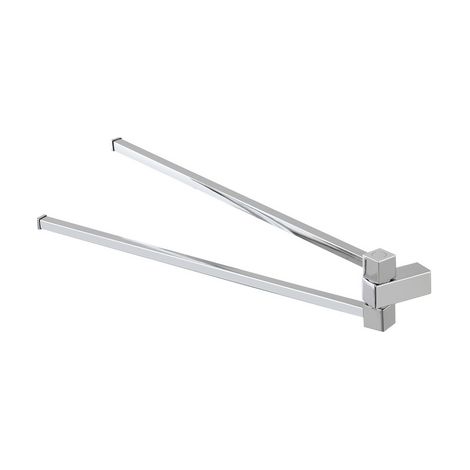 Porta asciugamani da parete a snodo 39 cm in acciaio cromato antiruggine Linea Unica Feridras (1/2)