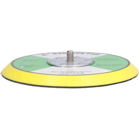 Plaque de support en PU avec crochets et boucles pour ponceuse-polisseuse, plateau de 6 pouces, filetage 5/16x24, 12000 tr/min, idéal pour ponçage et polissage. (1/5)