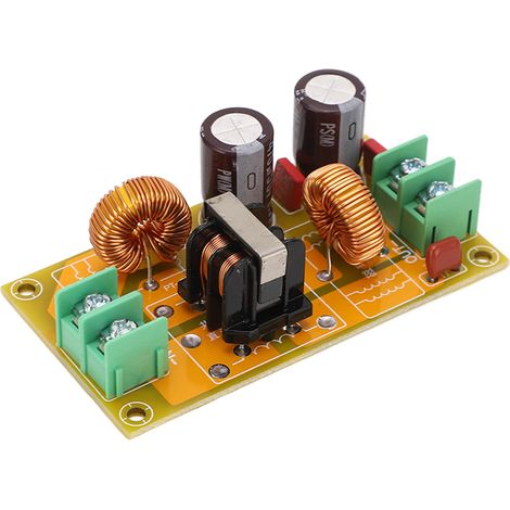 Filtre de puissance CC EMI 2A passe-bas passif à 3 étages, carte de filtrage LC pour automobile et moto 50V (1/5)
