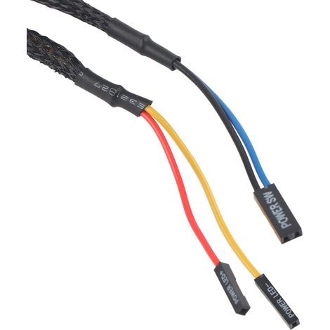 Netzschalter für Desktop-PC mit Metallknopf und blauer LED (1/5)
