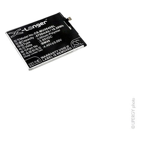 NX - Batterie téléphone, smartphone, GSM pour Xiaomi 3.85V 4750mAh - BM49