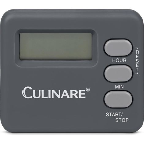 Minuteur Numérique de Cuisine, Gris, Plastique, Minuterie de Cuisson, Minuterie Jusqu’à 20 Heures/Comprend Un Support et Un Aimant Arrière, Batterie Incluse (1/5)