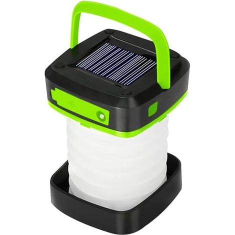 Linterna LED para acampar,recargable con energía solar y USB,linterna plegable para acampar en caso de cortes de luz (1/5)