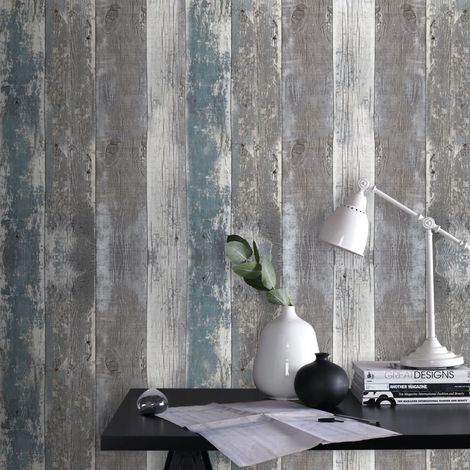 Papier peint intissé imitation bois grainé 1005 x 52cm – Résistant à la lumière – Entretien facile avec éponge humide – Pour intérieur – WOW (1/5)
