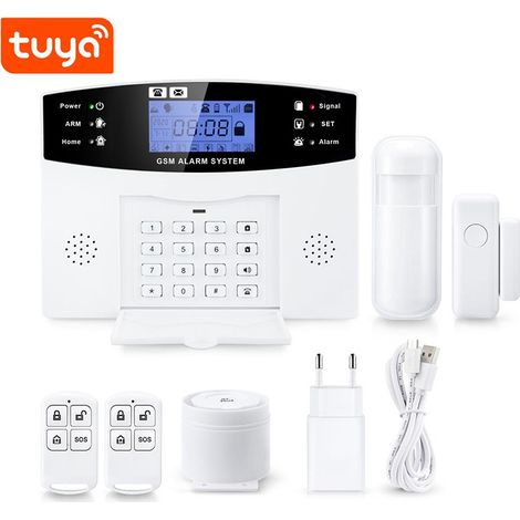 Tuya Kit di Allarme Smart WiFi e GSM con 8 Zone