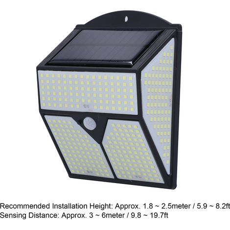 Lampe Solaire Murale - 436 LED - Éclairage Extérieur pour Jardin Allée Entrée - Angle de Diffusion 300° - Surface Éclairée 60 m² - 1 Pièce (1/5)