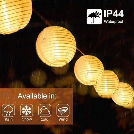 Guirnde Lumineuse Pile 20 Lampion Led 3,8M Extérieure Intérieure Style guirnde guinguette et nterne,Bnche Chau DECORATION LUMINEUSE (1/5)