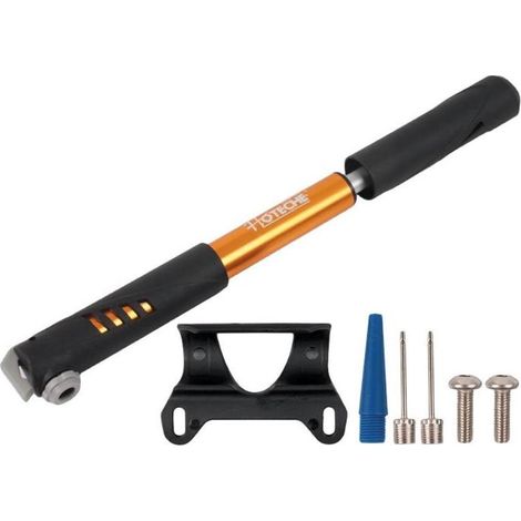 HOTECHE bomba manual mini 205mm , Mini bomba de inflado manual Hoteche Fabricada en aluminio para mayor resistencia y durabilidad con carcasa de plástico resistente que protege (1/2)