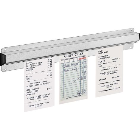 Bestellhalter, Bonhalter, Wandmontierter Restaurant-Bestellhalter, Klebestreifen-40.00X6.00X2.00CM (1/4)