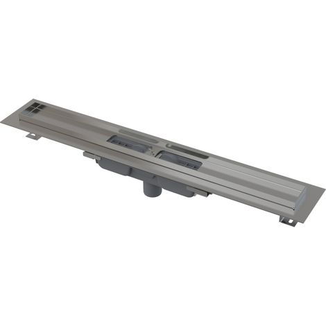 Alca - Canalina doccia 95 cm, con bordo per griglia forata, acciaio inox APZ1101-950 (1/2)