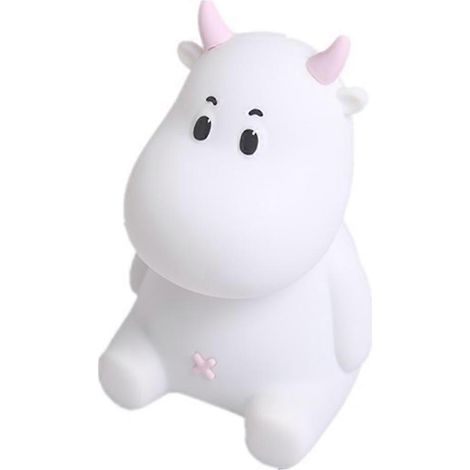Veilleuse vache mignonne pour enfants - Veilleuse LED portable en forme de vache pour chambre d'enfant - (1/5)