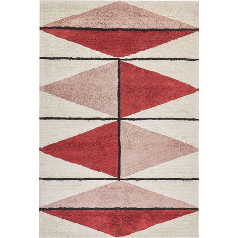 Rug PURNIA Multicolour 140 x 200 cm Cotton