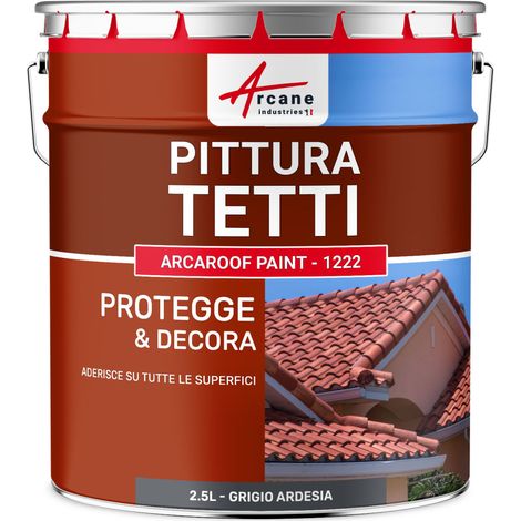 Pittura per tegole del tetto - ARCAROOF PAINT - 1222 - 2,5 L Grigio ardesia - RAL 7015 - ARCANE INDUSTRIES (1/5)