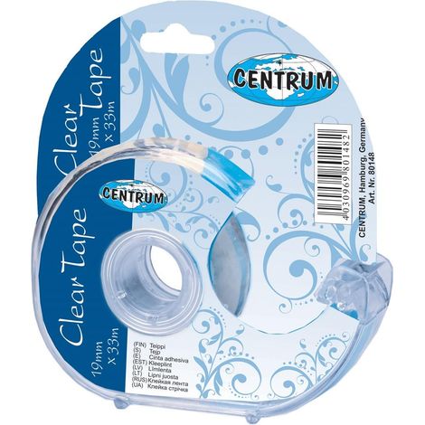 CENTRUM Büroklebeband mit Spender 19x33mm - 40 mic