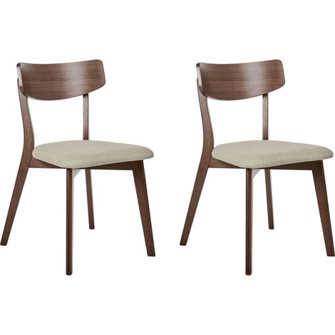 Esszimmerstuhl 2er Set HOPE Holz Hellbeige