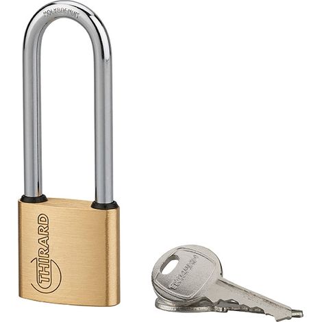 Lucchetto RUCK 30 mm in ottone, arco semialto in acciaio, per interno, 2 chiavi – THIRARD (1/2)