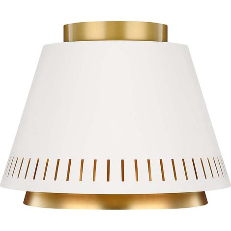 Deckenleuchte Wohnzimmerlampe Stahl Mattweiß D 28,1 cm 1 Flammig Lampe