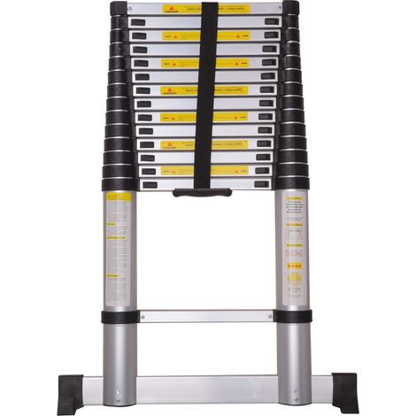 Varan Motors - DLT214B-2019 Scala telescopica in alluminio con 15 gradini e lunghezza massima 440cm