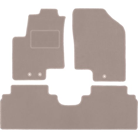 Beige Veloursmatten für: Hyundai ix20 Minivan (2010-2018)