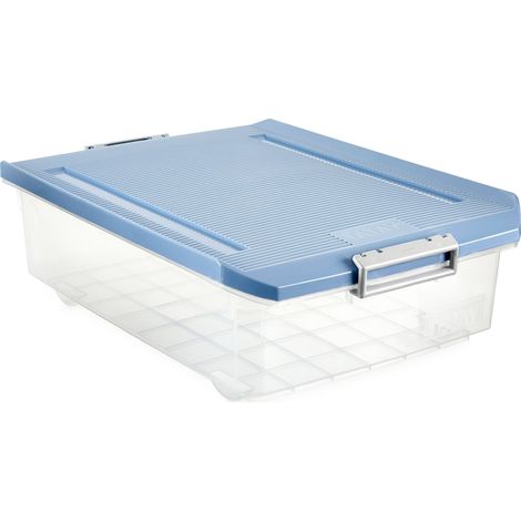 Boîte Multi-Usage Basse 32 L Plastique Bleu Acier 1151207 (1/5)
