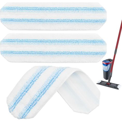 Lot de 2 Pads Compatibles Vileda H2Pro et O-Cedar - Têtes de Rechange en Microfibre pour Balai à Essorage, Lot de 2 Pièces Lavables et Réutilisables (1/4)