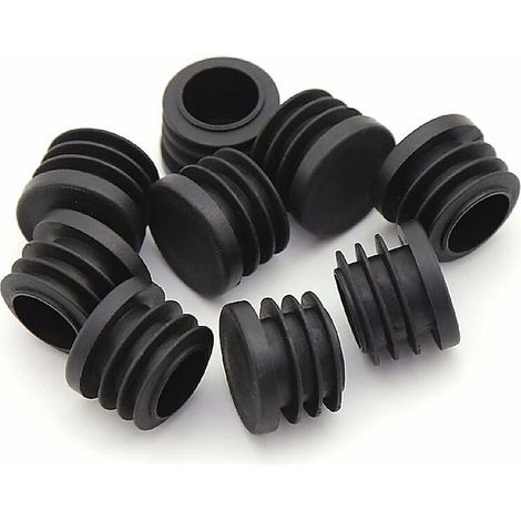 BRAVIX Bouchon Pied de Chaise,Bouchon en Plastique Rond,30 pièces Bouchon d'extrémité de Tube Noir Bouchon de Chaise Glisse Rond Embout de Protection de Meubles Chaise/Jambe Tuyau Couvercle Insert (25 (1/5)