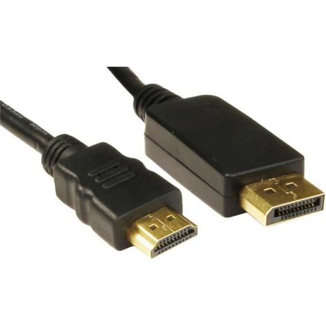 Câble adaptateur DisplayPort DP vers HDMI - 1,8m - Noir (1/2)