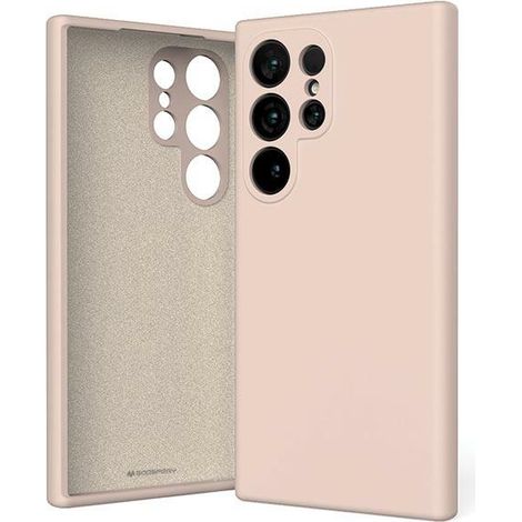 Custodia in silicone Mercury per Samsung Galaxy S24 Ultra, colore rosa sabbia