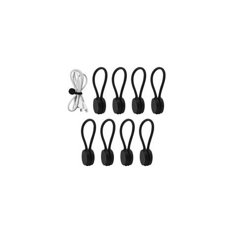 Lot de 11 clips magnétiques réglables pour câbles, supports de câbles en silicone pour organiser et regrouper les fils, câbles d'écouteurs, câbles et chargeurs