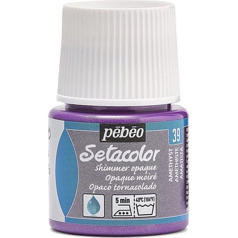 Peinture tissu - PEBEO - Setacolor opaque moire améthyste - 45 ml - Violet - Effet satiné (1/5)