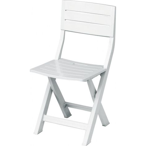 Fauteuil pliant blanc en résine antichoc