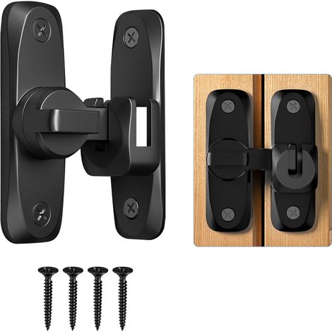 Verrou de porte coulissante - Verrou pour portes coulissantes - Verrou coulissant 90/180 ° - Verrou de porte pour jardin, cuisine, fenêtre, intérieur et extérieur (1/5)