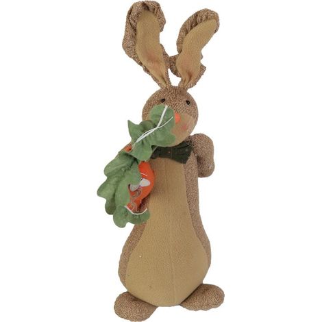 Coniglietto pasquale con carota - Peluche decorativo a forma di stalla (1/3)