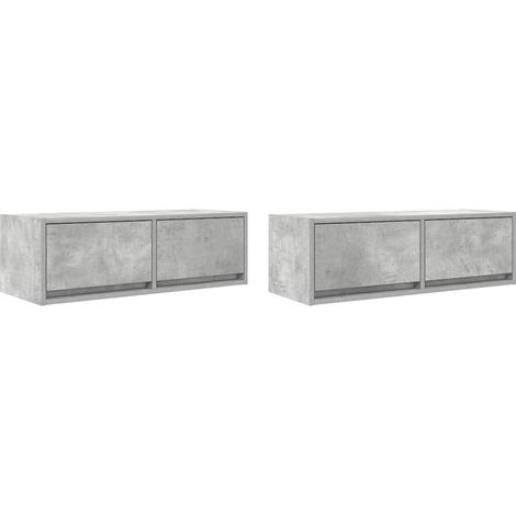 Maison Exclusive - Muebles de TV 2uds madera ingeniería gris horm (1/5)