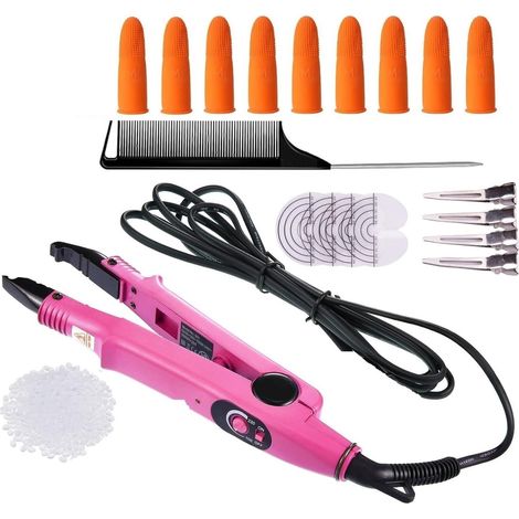 Extension De Cheveux Pro À Chaleur Constante Variable, Outils Liaison La Kératine, Connecteur Fusion Qualité, Kit D'extension En Machine Gain Temps Efficace (1/5)