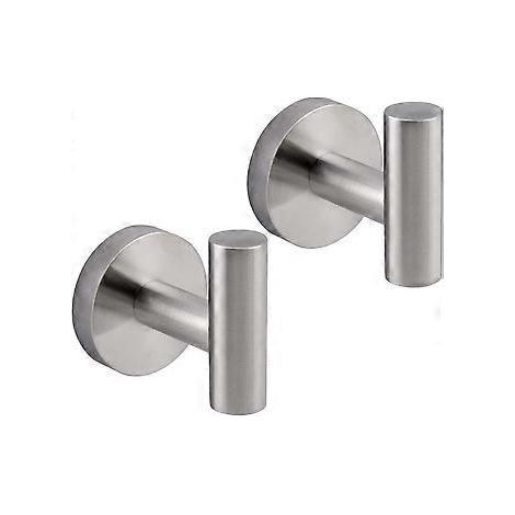 Handtuchhaken aus Edelstahl SUS 304, 2er-Pack, Wandmontage, gebürstete Oberfläche, für Bad und Küche, modernes Hotel-Design, Wandmontage