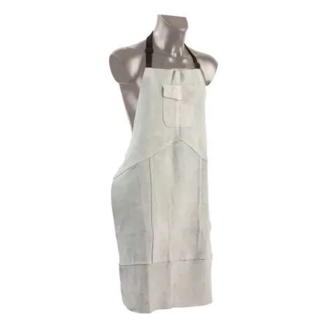 Tablier de soudeur en croute de cuir gris 650x1100mm (1/3)