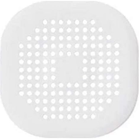 Couvercle de bonde carré Superjiuex pour douche, attrape-cheveux en TPR, bouchon plat en silicone pour salle de bain et cuisine, crépine plate (1/4)