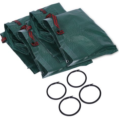 4-teiliges Set gewebter Gartensäcke à 270 l, große Behälter für Grünschnitt zum Recycling (1/5)