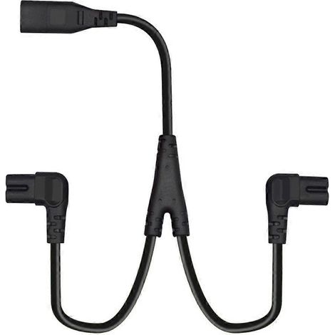 IEC320 C8 Stecker auf 2xC7 Buchse Y-Splitter-Stromkabel, Figur 8 Stecker auf 2 Buchsen