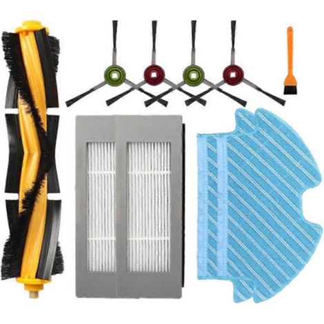 Pièces détachées pour aspirateur robot Ecovacs Debot OZMO 900 905 DN55 : brosse latérale principale, filtre HEPA et lingettes de nettoyage. (1/5)