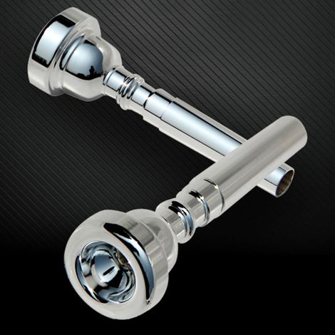 Embouchure trompette 5C argentée professionnelle, embout cuivre pour instrument à vent (1/5)