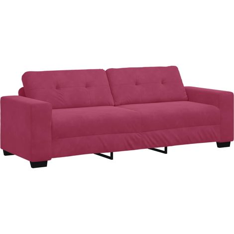 3-Sitzer-Sofa Weinrot 180 cm Samt (1/5)
