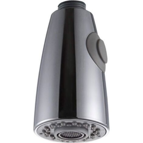 Douchette Robinet Cuisine 2 Jets Tête de Robinet de Rechange Douchette pour Robinet Remplacement Douchette pour Mitigeur Cuisine, Chromé, G1/2" (1/5)
