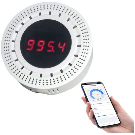 RHG Capteur de pression atmosphérique intelligent WiFi avec fonction de détection de température et d'humidité Appareil domotique intégré (1/5)