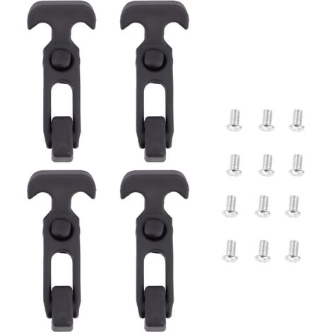 4 pièces Gummi T Griff Verschluss Werkzeugkastenschnallen mit Praktischem Zugriegel Schwarz (1/5)