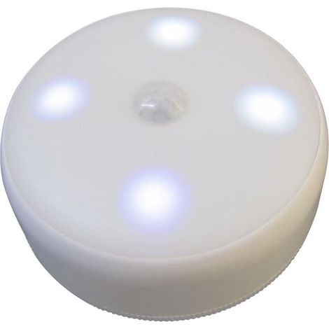 Lampe LED ronde détecteur de mouvements et de luminosité 50 Lumens