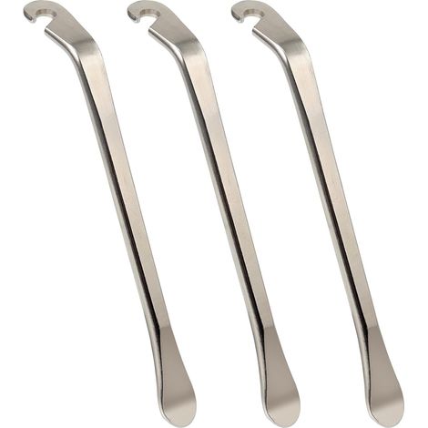 3 pièces Métal Levier Démonte-Pneu Pelle Tire Lever Pneu de vélo Outils Crochets Tyr vélos Métal Retrait Outil Leviers Puncture Repair Remplacement (1/5)