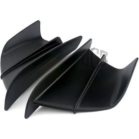 Motorrad-Seitenverkleidung aus ABS, Winglets, Schutzabdeckung, universell passend für Yamaha, Kawasaki, Suzuki, Vespa, Honda, KTM, Aprilia – Mattschwarz (1/5)