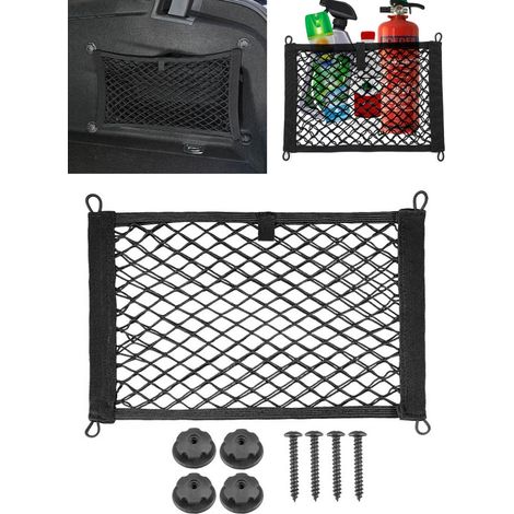 Filet de rangement pour coffre, organisateur de coffre de voiture polyvalent, accessoire de rangement intérieur pratique